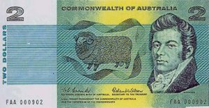 1966 Australian $2 note
