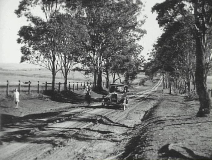 View along Cobbitty Road in 1928 